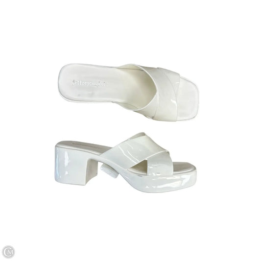 Sandals Heels Block By Jeffery Campbell In White, Size: 7