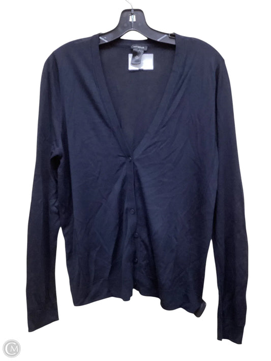 Sweater Cardigan By Ann Taylor In Navy, Size: Xl