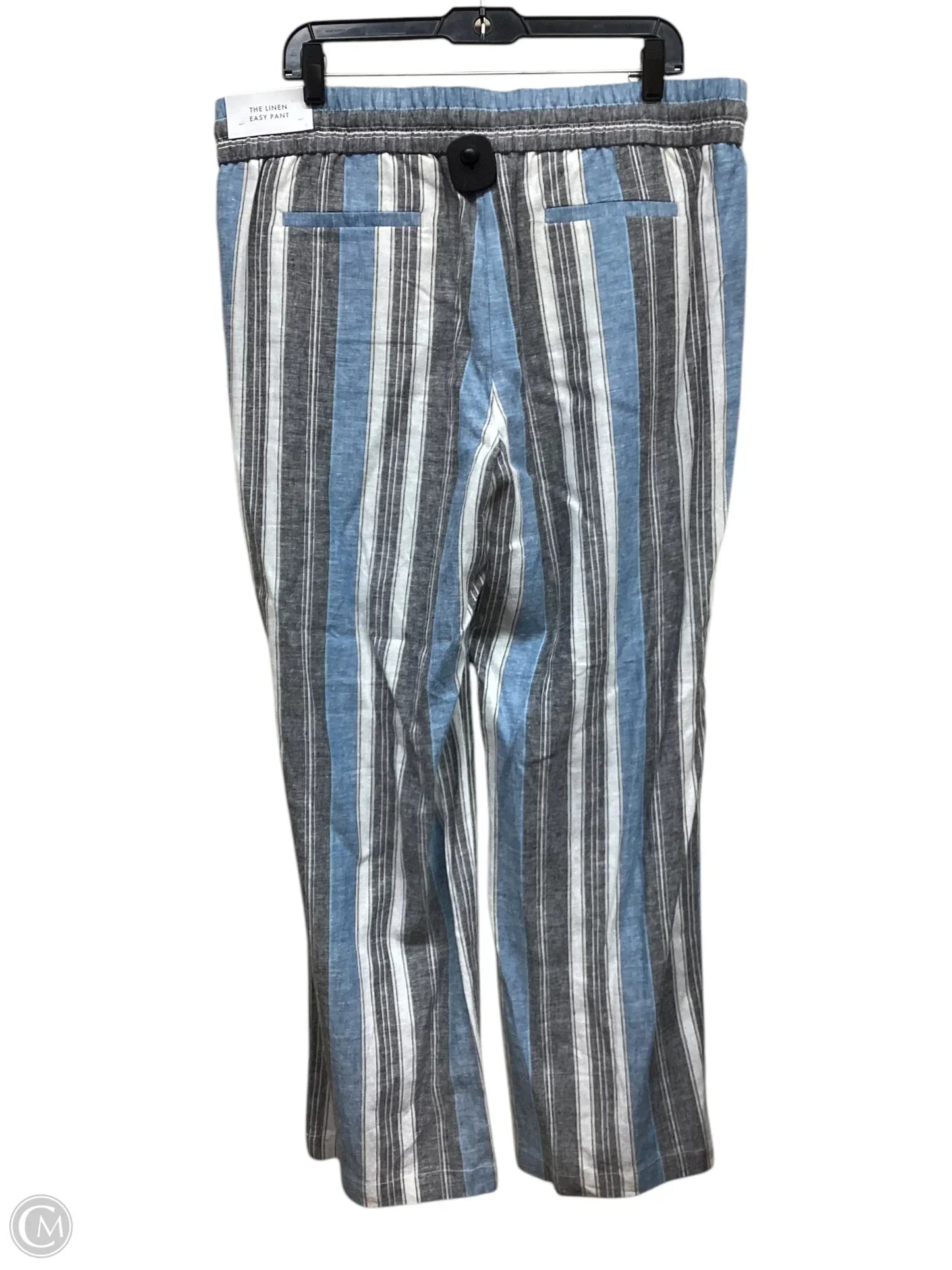 Pants Linen By Ann Taylor In Striped Pattern, Size: L