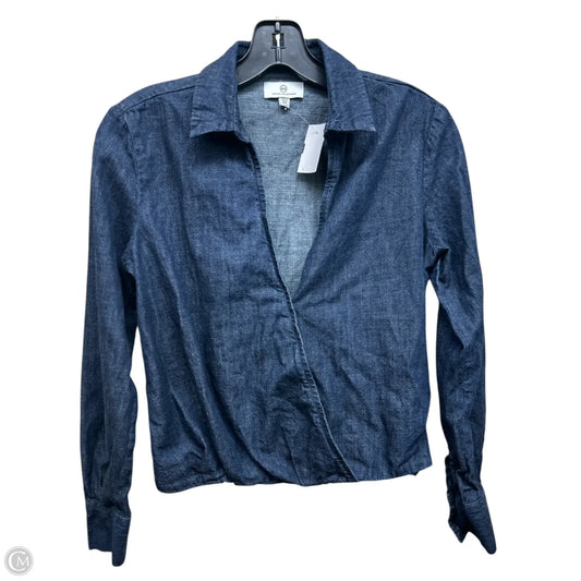 Top Long Sleeve By Adriano Goldschmied In Blue Denim, Size: Xs