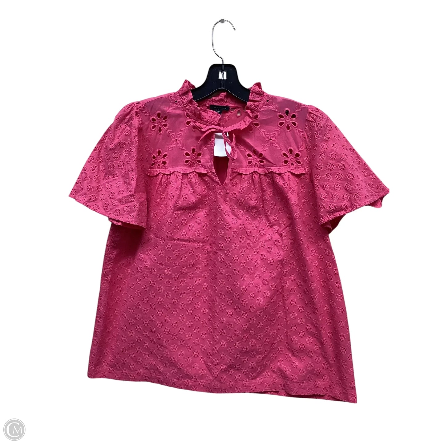 Top Short Sleeve By Ann Taylor In Pink, Size: S