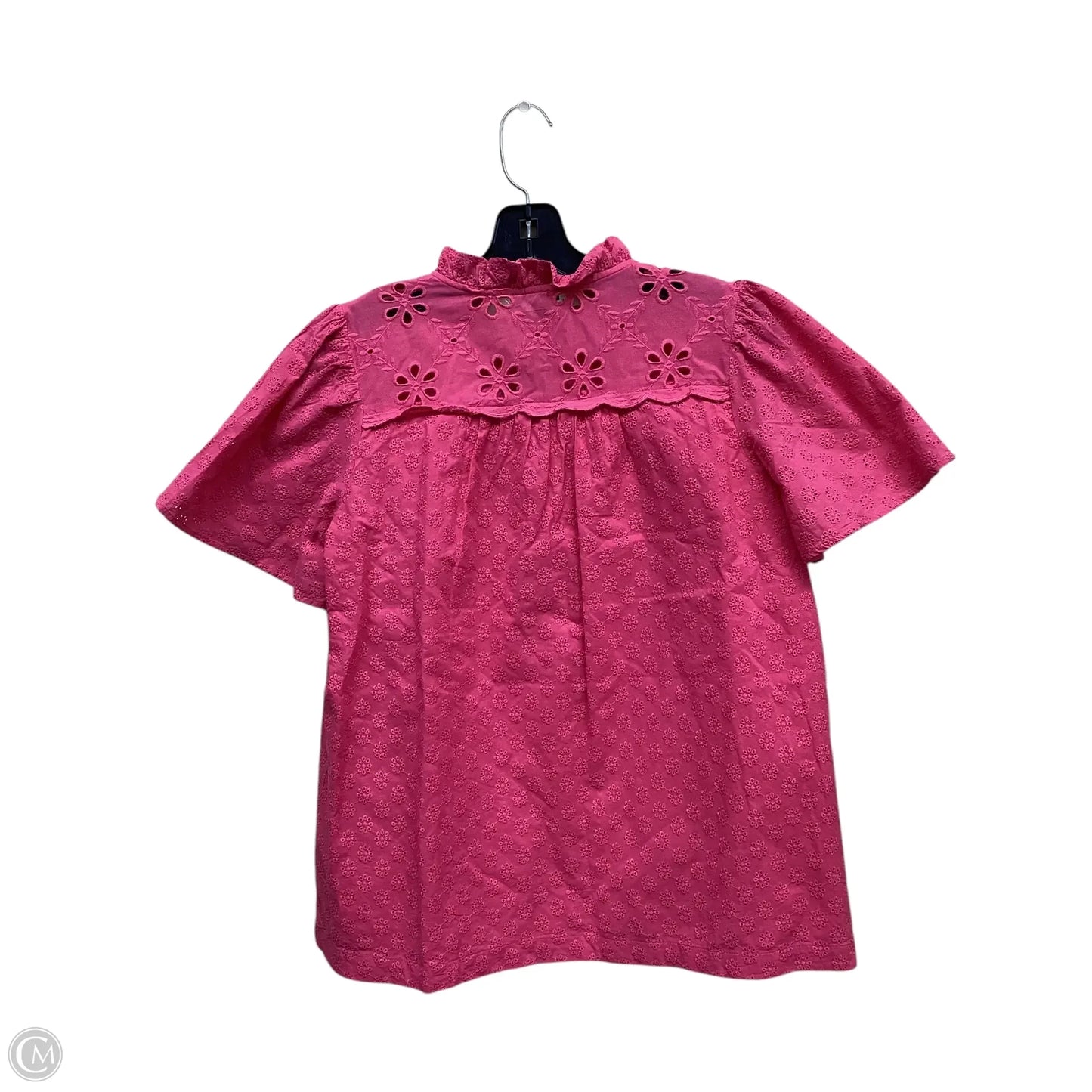 Top Short Sleeve By Ann Taylor In Pink, Size: S