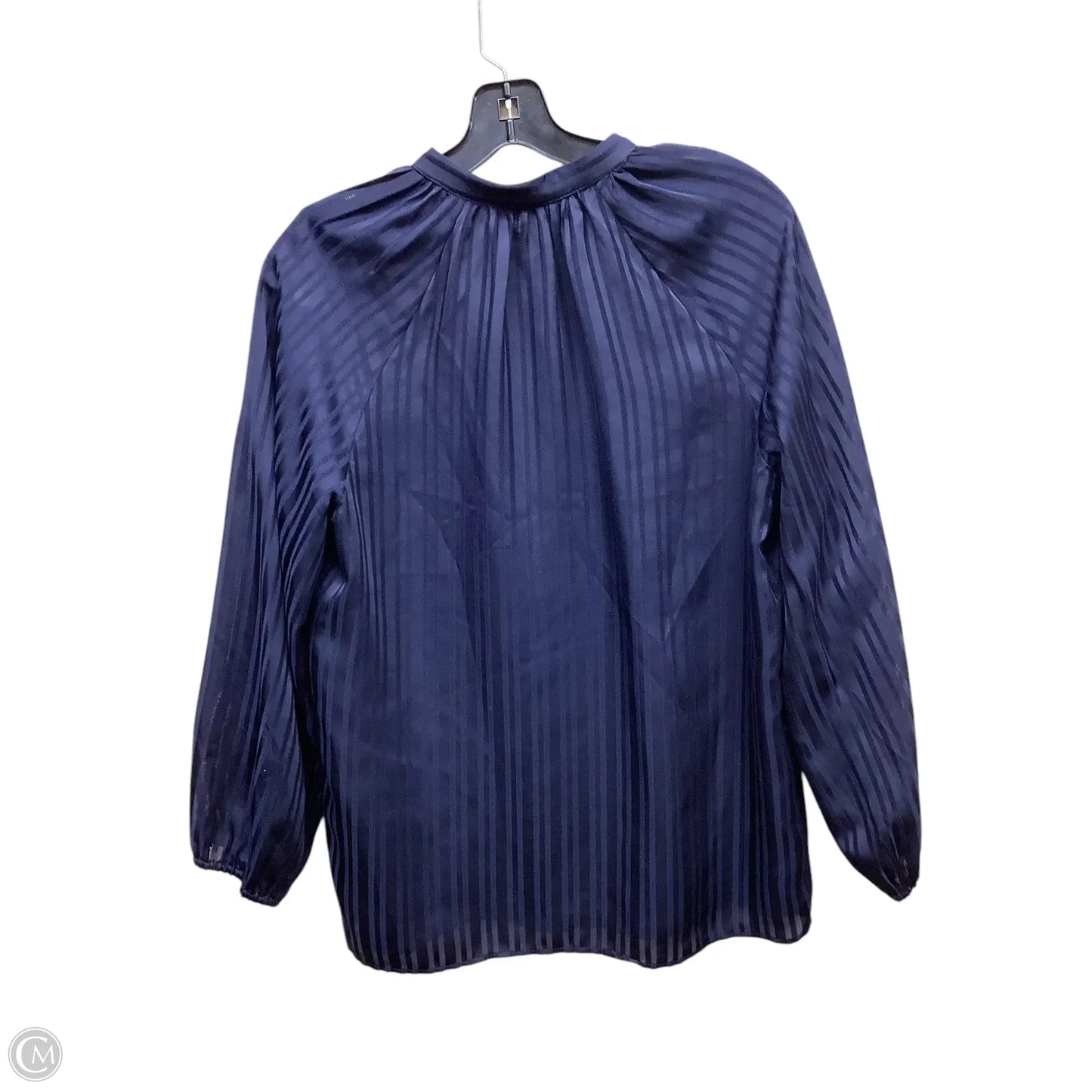 Top Long Sleeve By Ann Taylor In Navy, Size: S