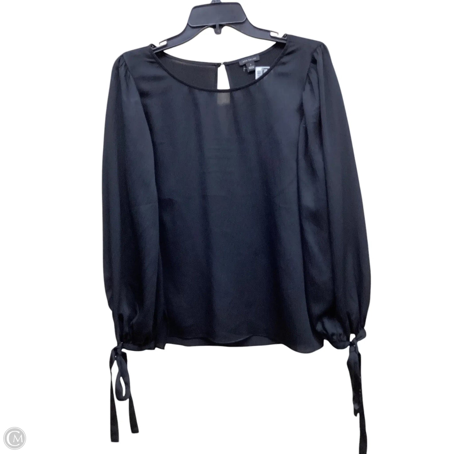 Top Long Sleeve By Ann Taylor In Black, Size: S