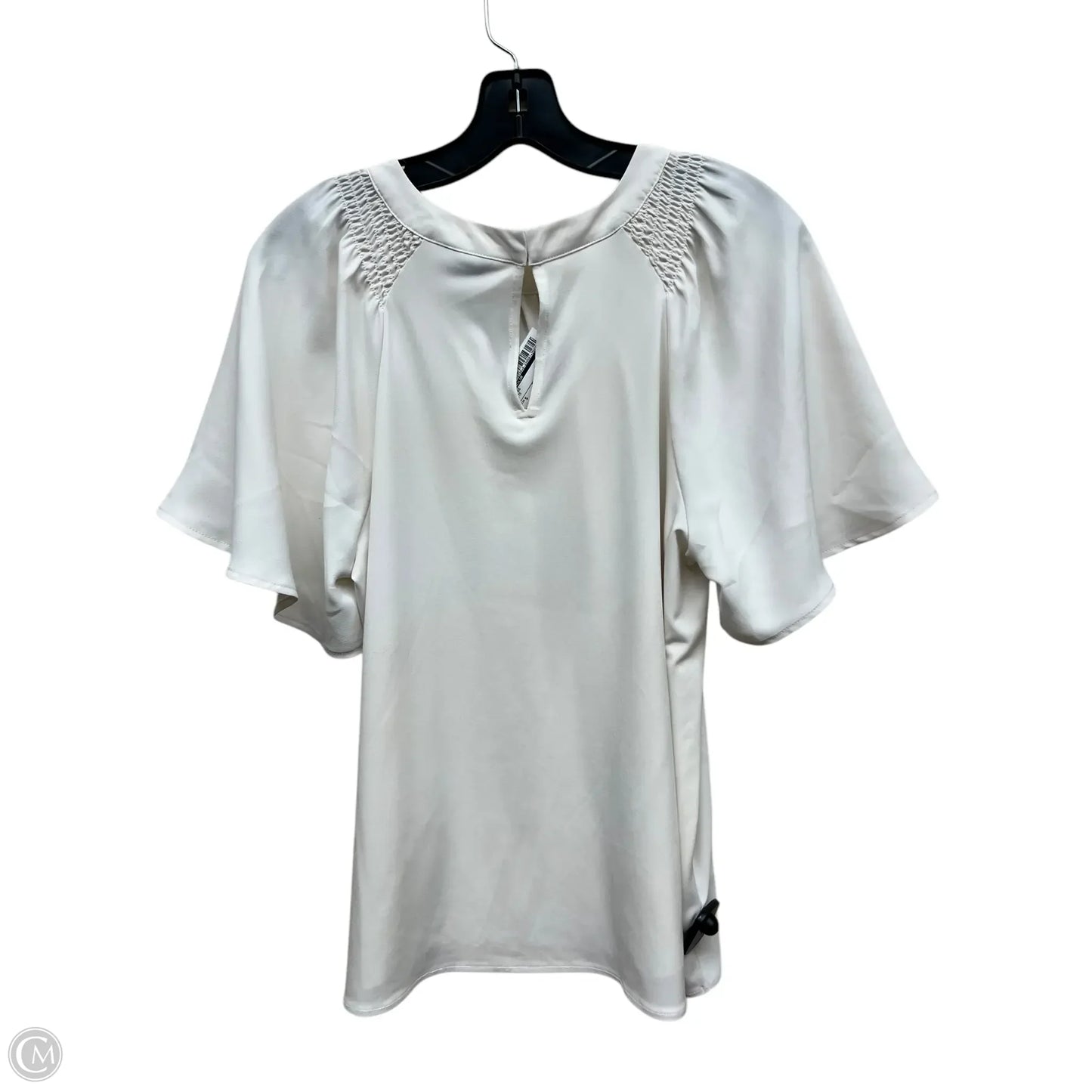 Top Short Sleeve By Ann Taylor In White, Size: S