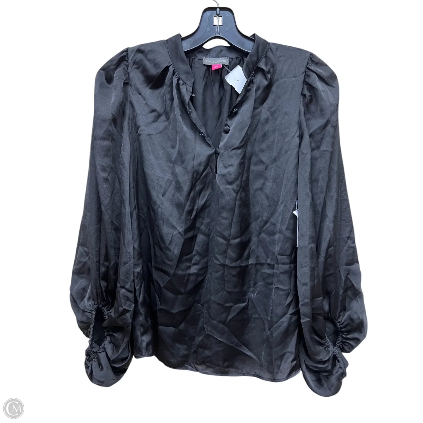 Top Long Sleeve By Vince Camuto In Black, Size: Xs