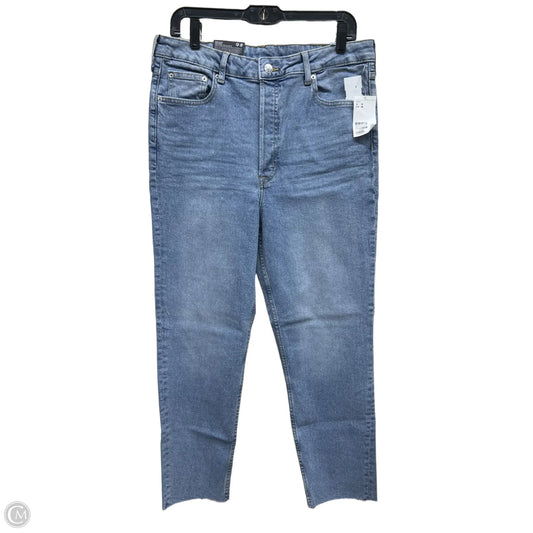 Jeans Straight By Divided In Blue Denim, Size: 14