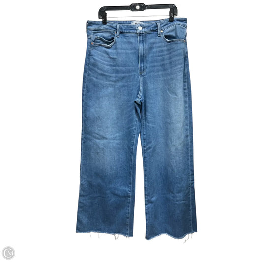 Jeans Wide Leg By Paige In Blue Denim, Size: 18