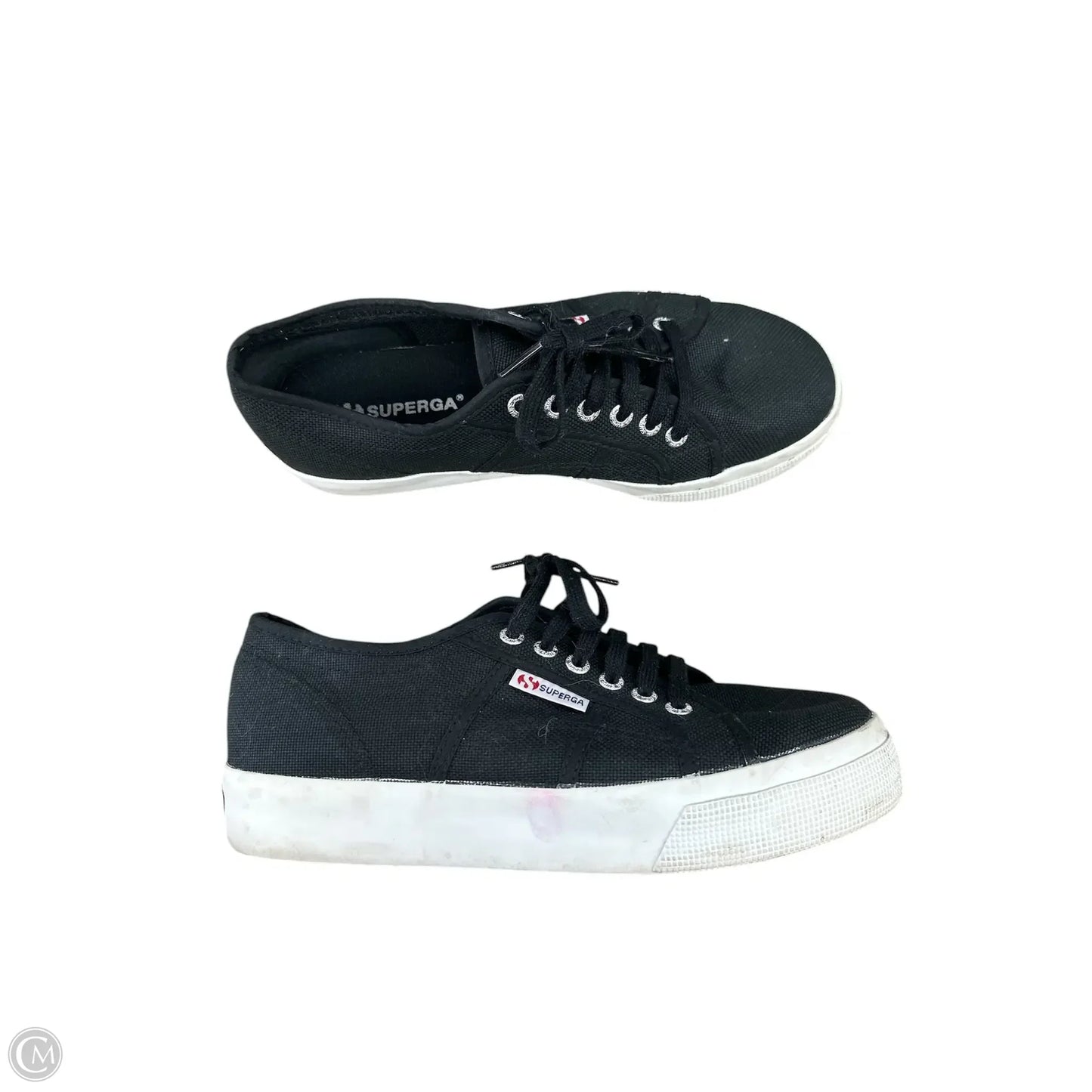 Shoes Sneakers By Superga In Black, Size: 8.5