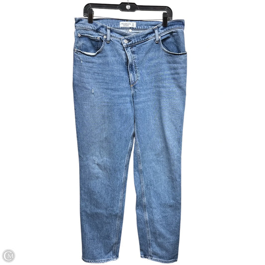Jeans Straight By Abercrombie And Fitch In Blue Denim, Size: 12