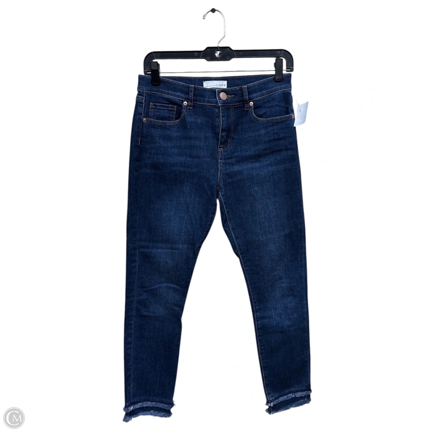 Jeans Straight By Loft In Blue Denim, Size: 4