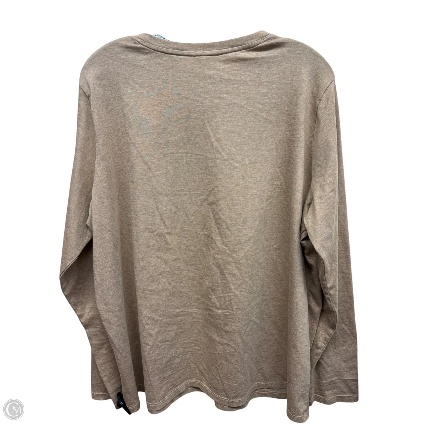 Top Long Sleeve By Lands End In Tan, Size: Xl