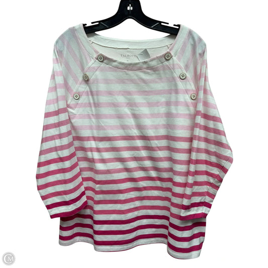 Top Long Sleeve By Talbots In Striped Pattern, Size: Xl