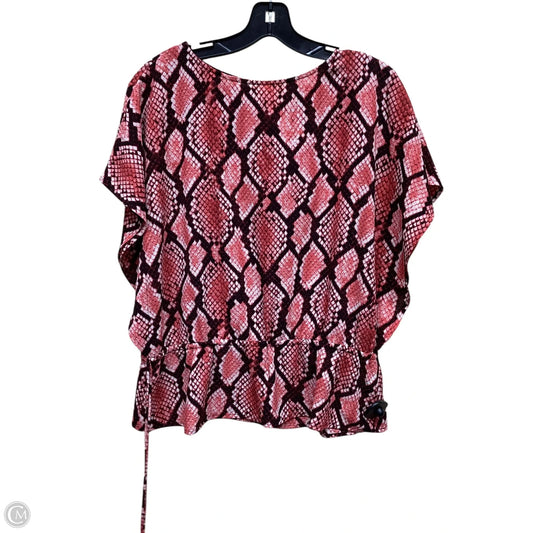 Top Short Sleeve By Michael By Michael Kors In Animal Print, Size: S