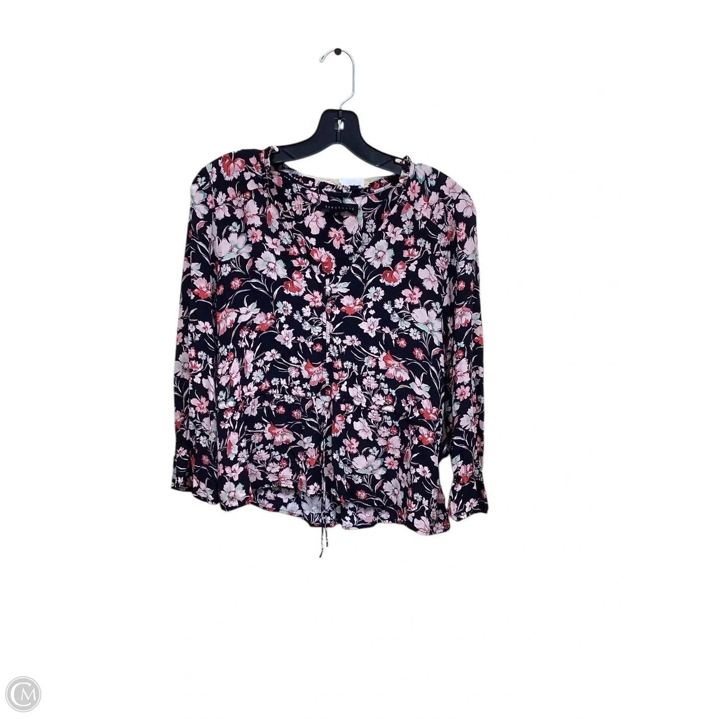 Top Long Sleeve By Sanctuary In Floral Print, Size: M