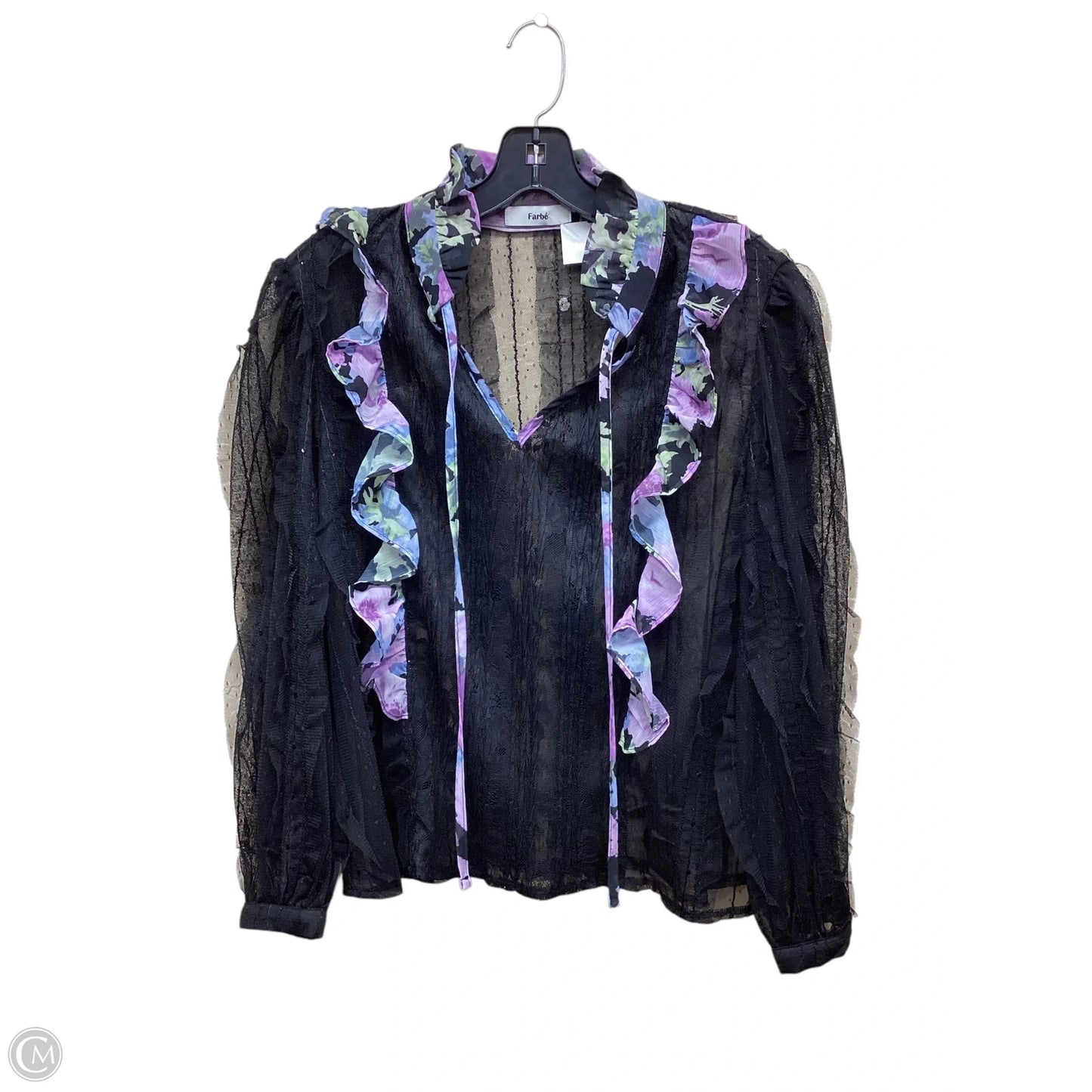 Top Long Sleeve By Clothes Mentor In Black