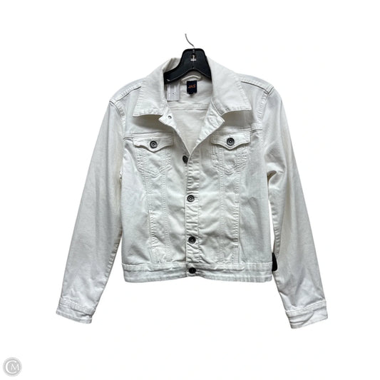 Jacket Denim By Jag In White Denim, Size: S