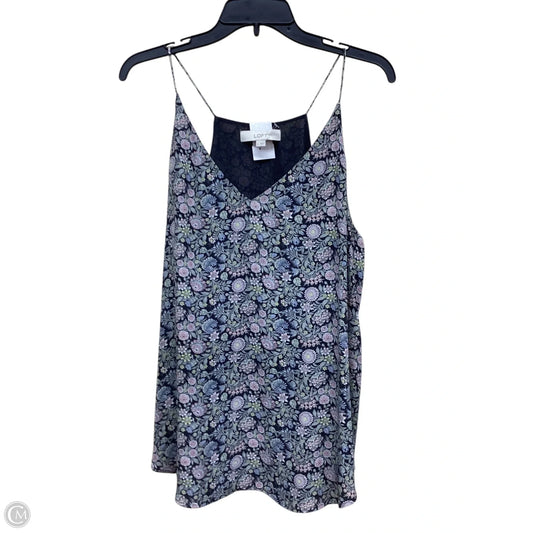 Top Sleeveless By Loft In Floral Print, Size: L