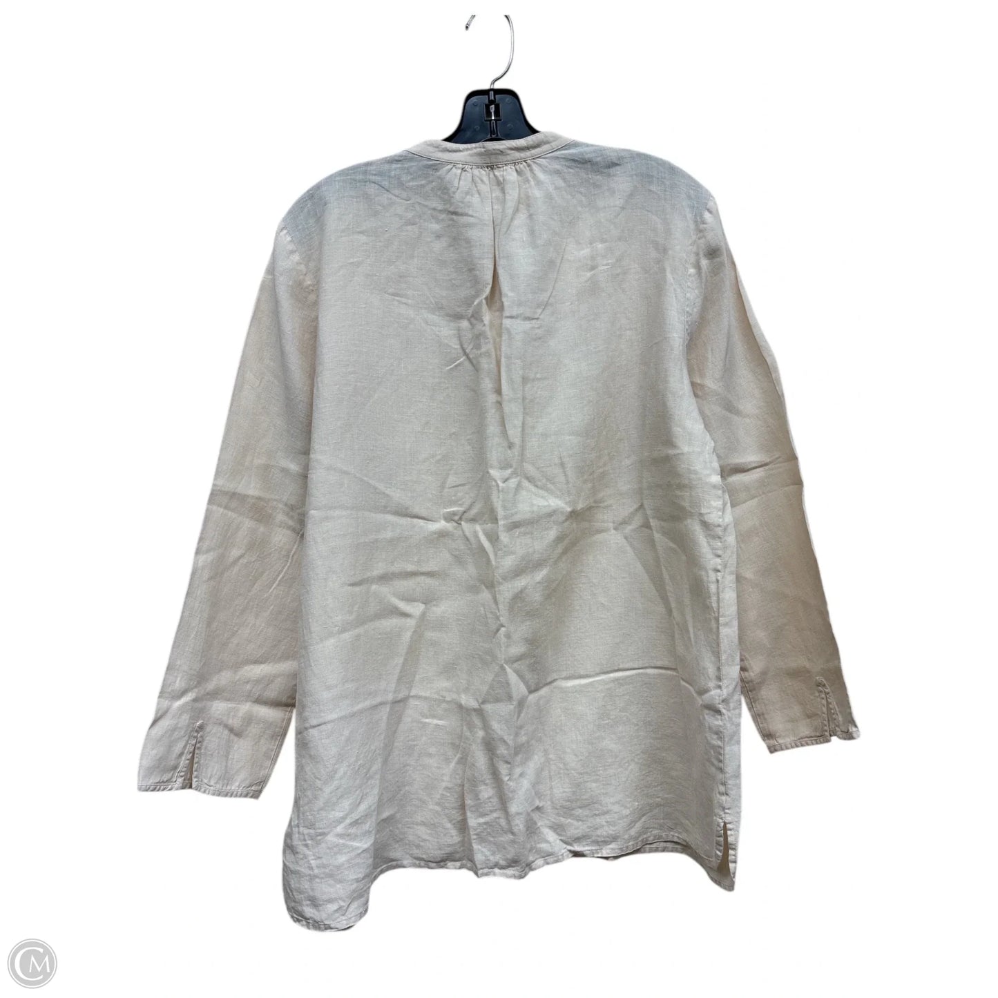 Top Long Sleeve By Eileen Fisher In Tan, Size: M