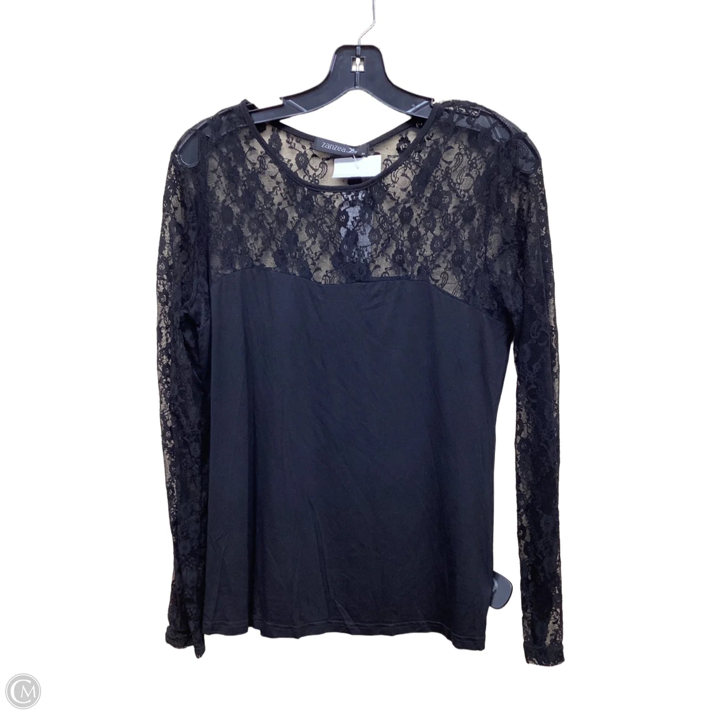 Top Long Sleeve By Zanzea In Black, Size: Xl
