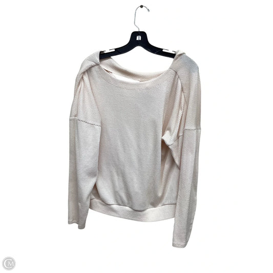 Top Long Sleeve By Maeve In Cream, Size: L