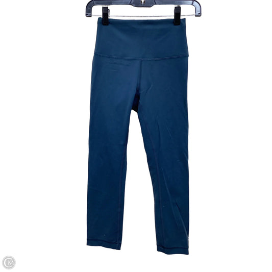 Athletic Capris By Lululemon In Blue, Size: 4