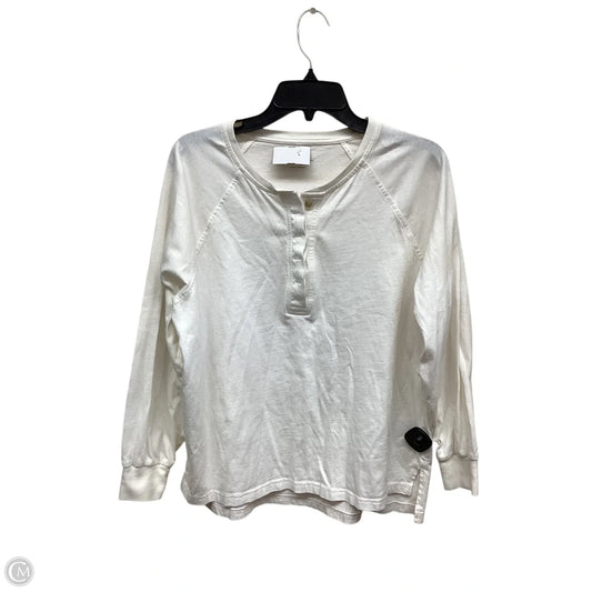 Top Long Sleeve By Madewell In White, Size: M