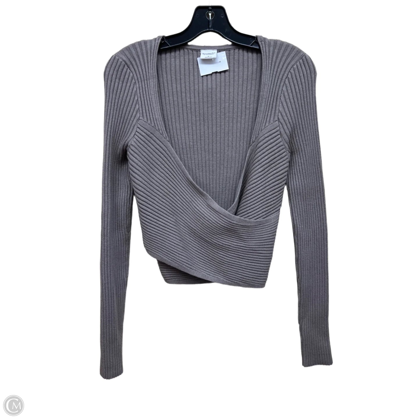 Top Long Sleeve By Abercrombie And Fitch In Brown, Size: M