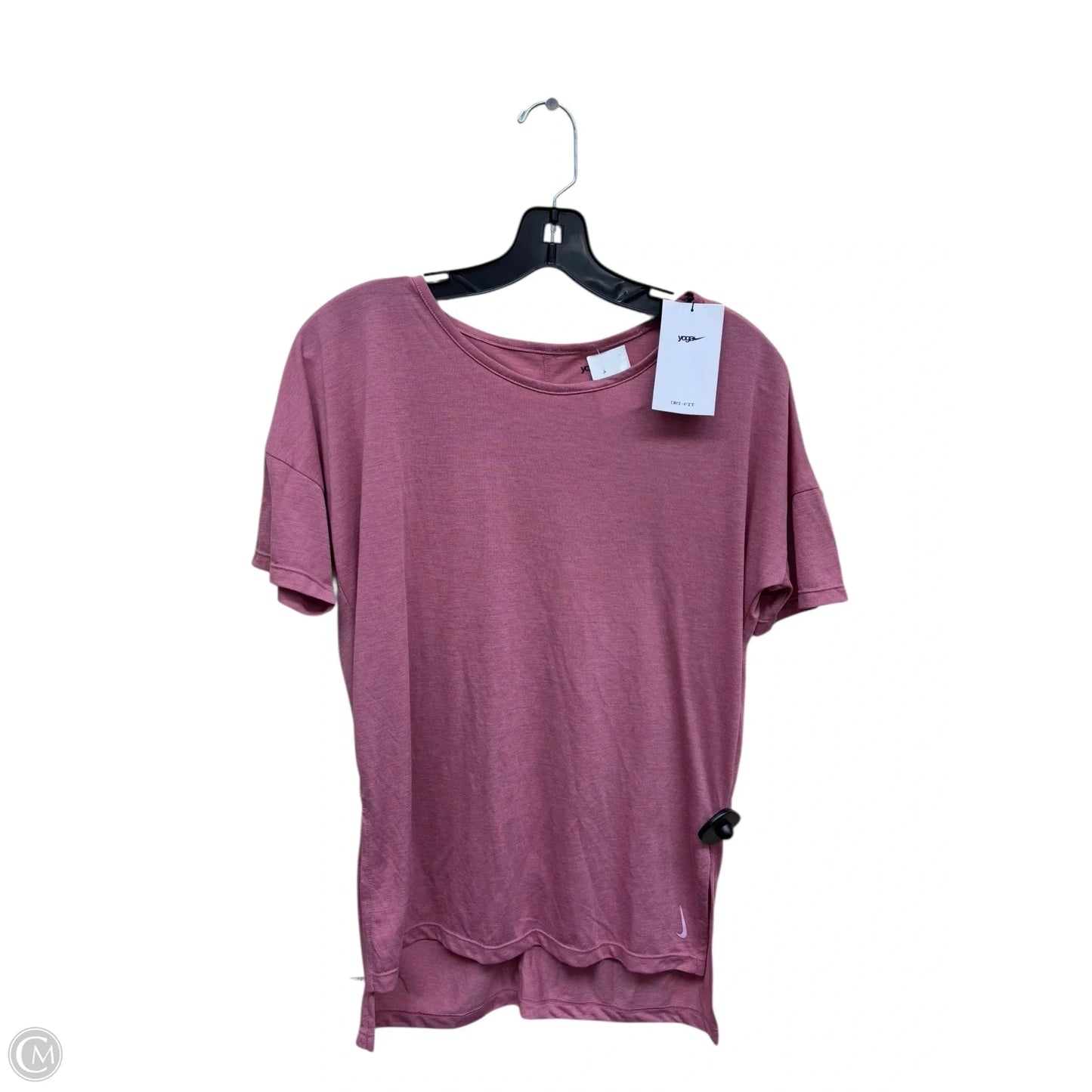 Athletic Top Short Sleeve By Nike In Pink, Size: S