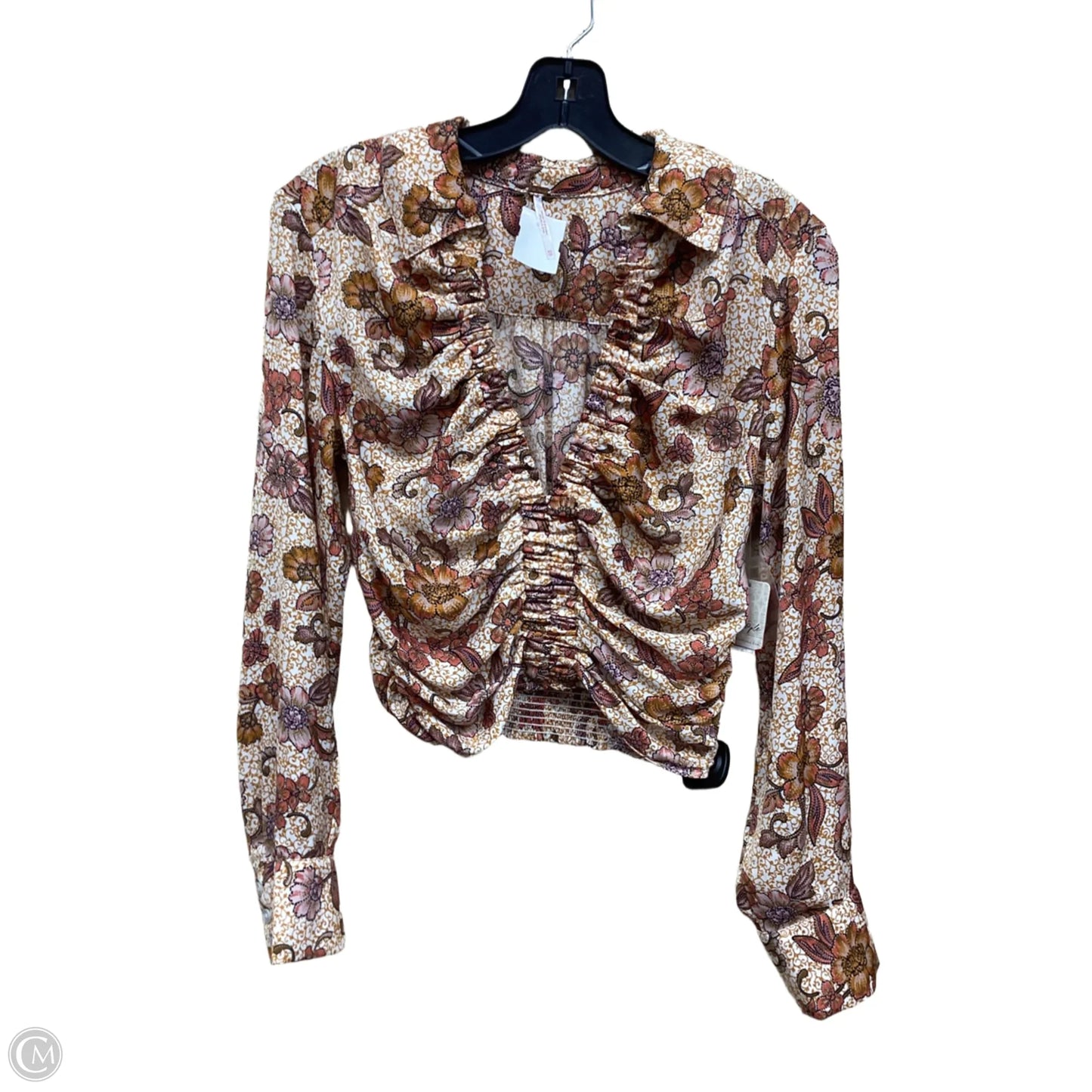 Top Long Sleeve By Free People In Multi-colored, Size: Xs