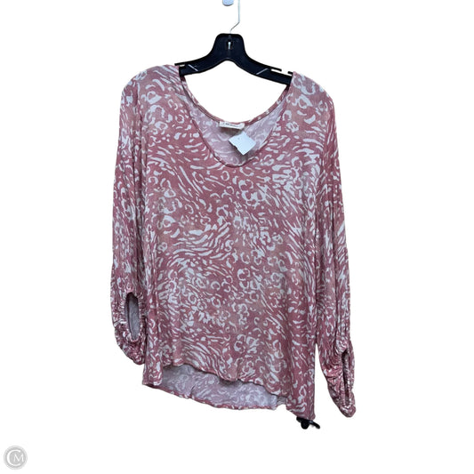 Top Long Sleeve By Ee Some In Pink, Size: S