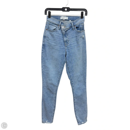 Jeans Skinny By Abercrombie And Fitch In Blue Denim, Size: 2