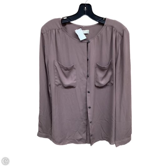 Top Long Sleeve By Loft In Brown, Size: L