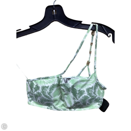 Swimsuit Top By Aerie In Green & White, Size: S