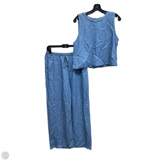 Pants Set 2pc By Blu Pepper In Blue Denim, Size: L
