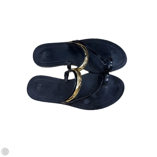 Sandals Flats By Zara In Black, Size: 10