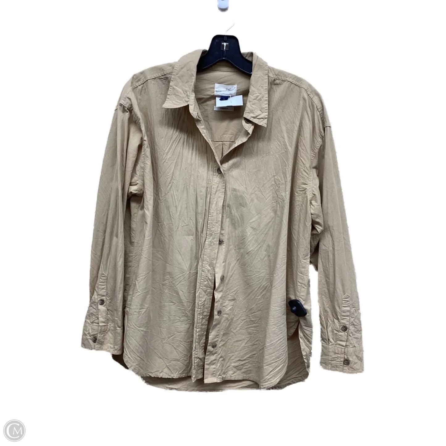 Top Long Sleeve By Universal Thread In Tan, Size: M