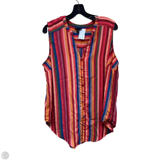 Top Sleeveless By Torrid In Striped Pattern, Size: Xl