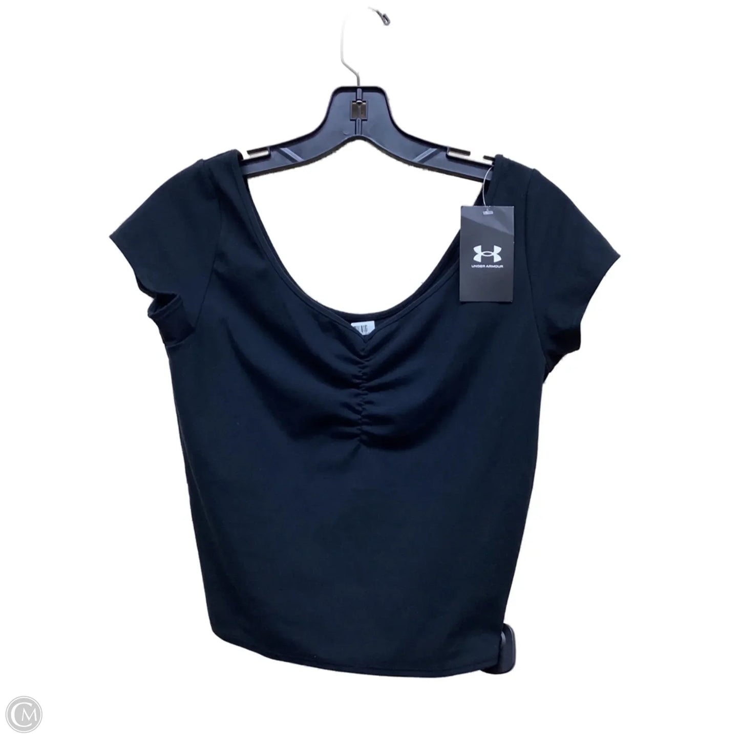 Top Short Sleeve By Under Armour In Black, Size: M