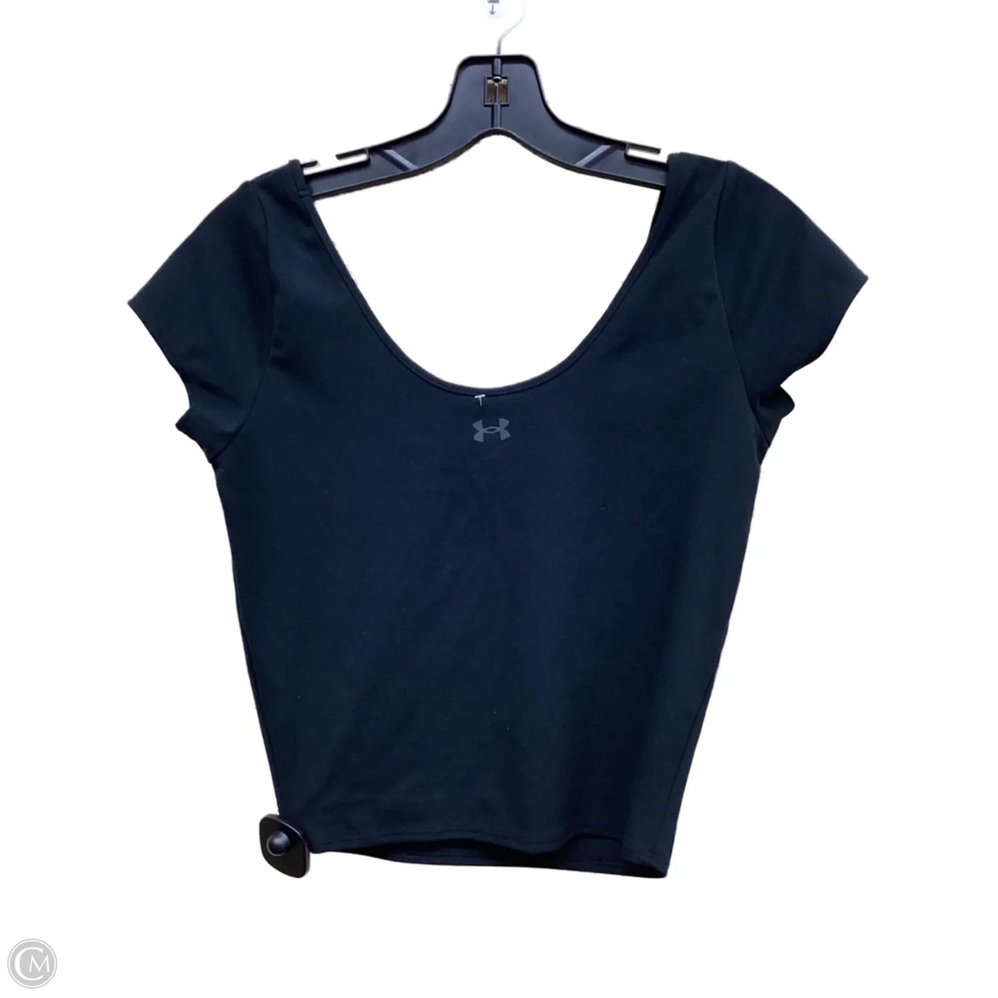 Top Short Sleeve By Under Armour In Black, Size: M