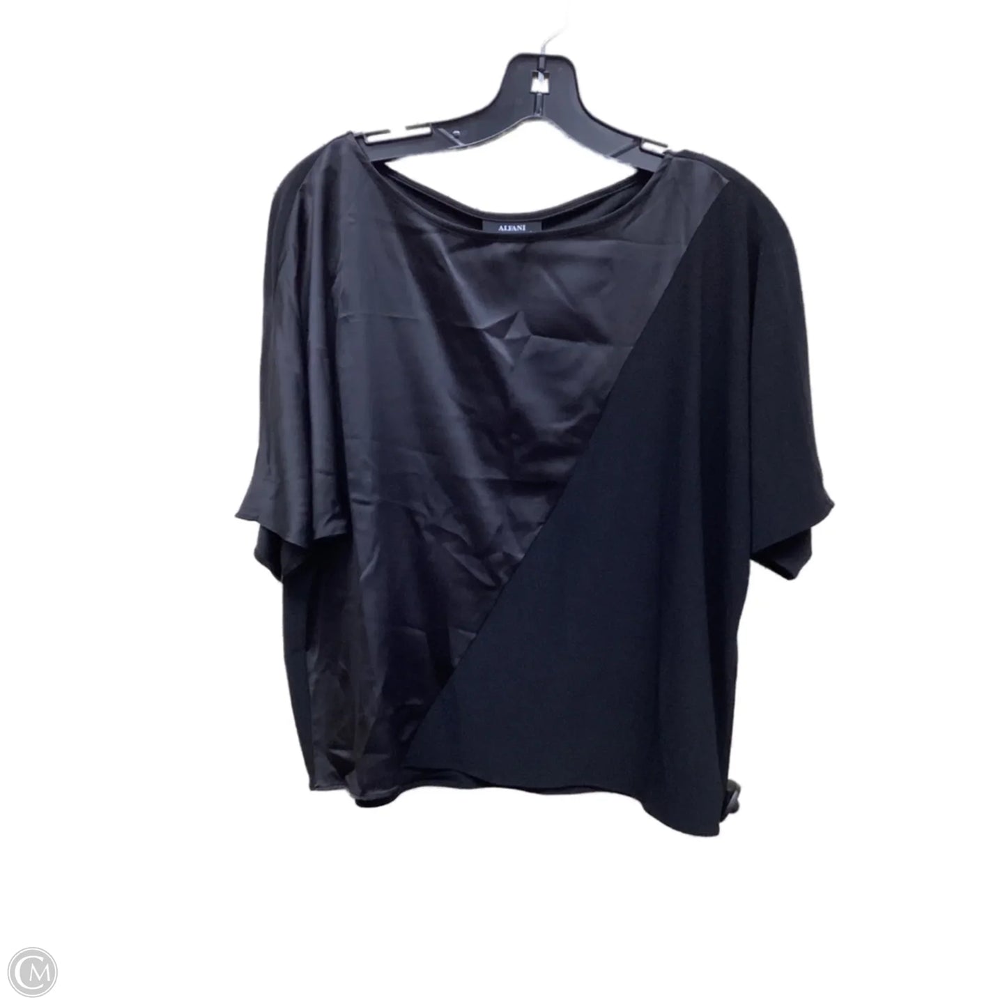 Top Short Sleeve By Alfani In Black, Size: S