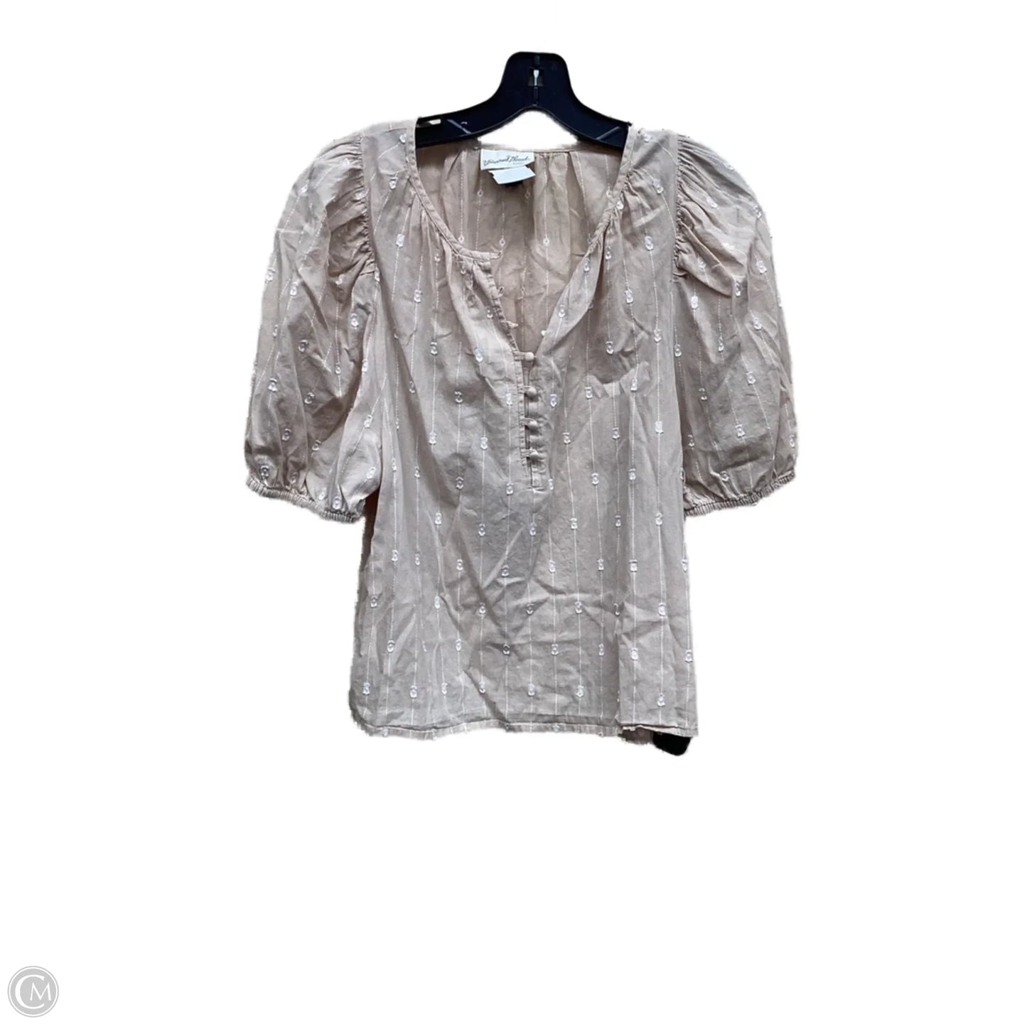 Top Short Sleeve By Universal Thread In Tan, Size: S