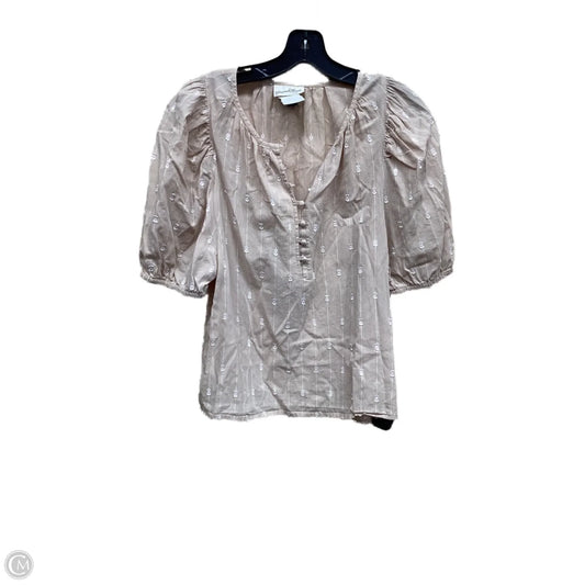 Top Short Sleeve By Universal Thread In Tan, Size: S