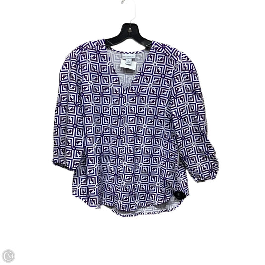 Top Short Sleeve By Liz Claiborne In Purple, Size: S