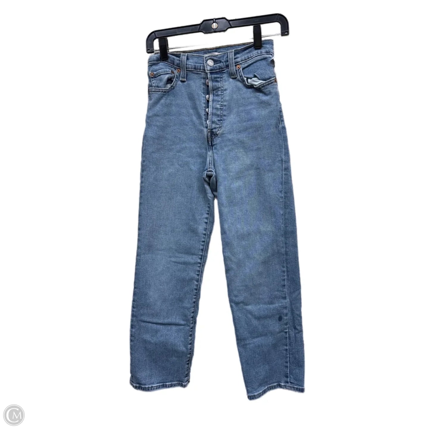 Jeans Straight By Levis In Blue Denim, Size: 2
