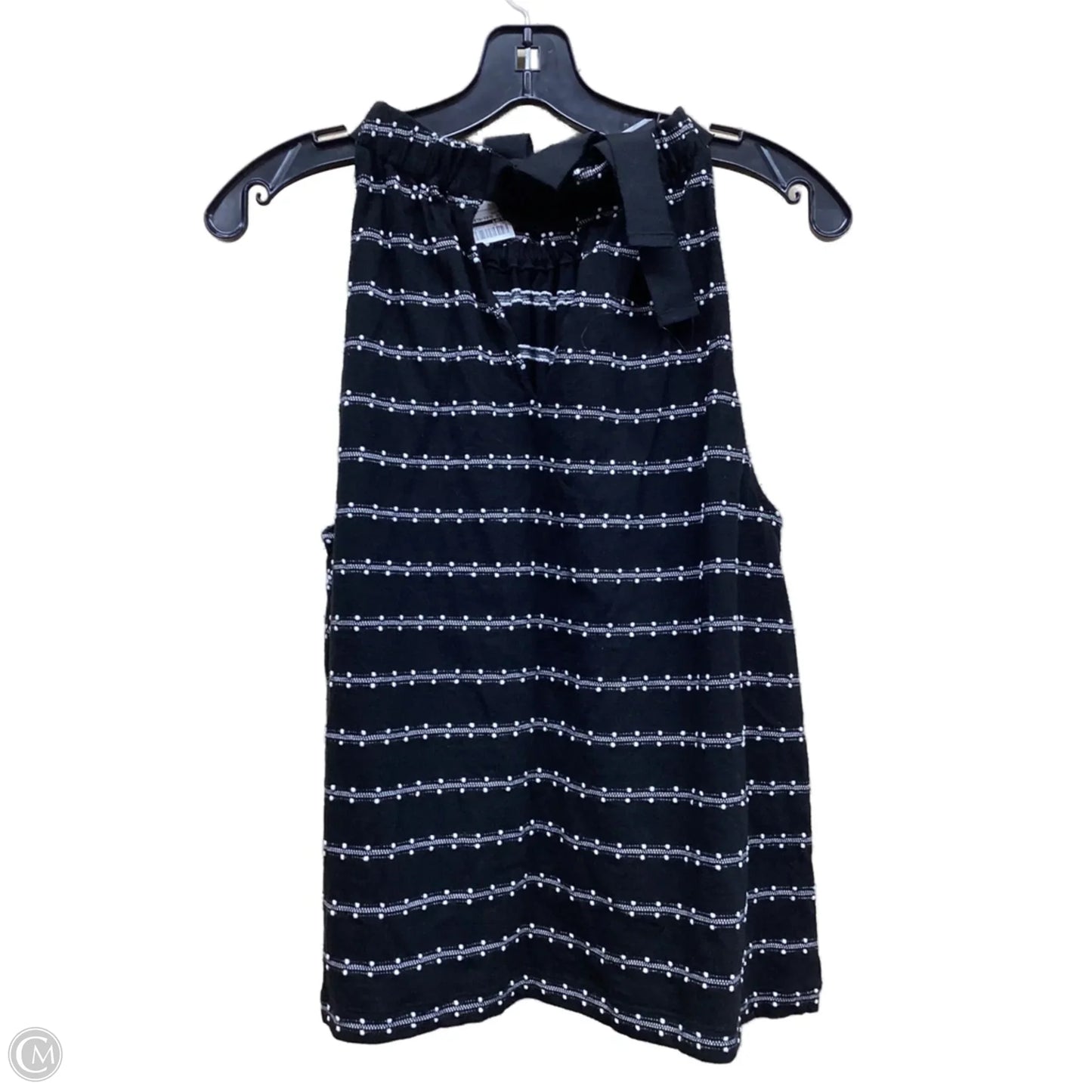 Top Sleeveless By Loft In Black, Size: L