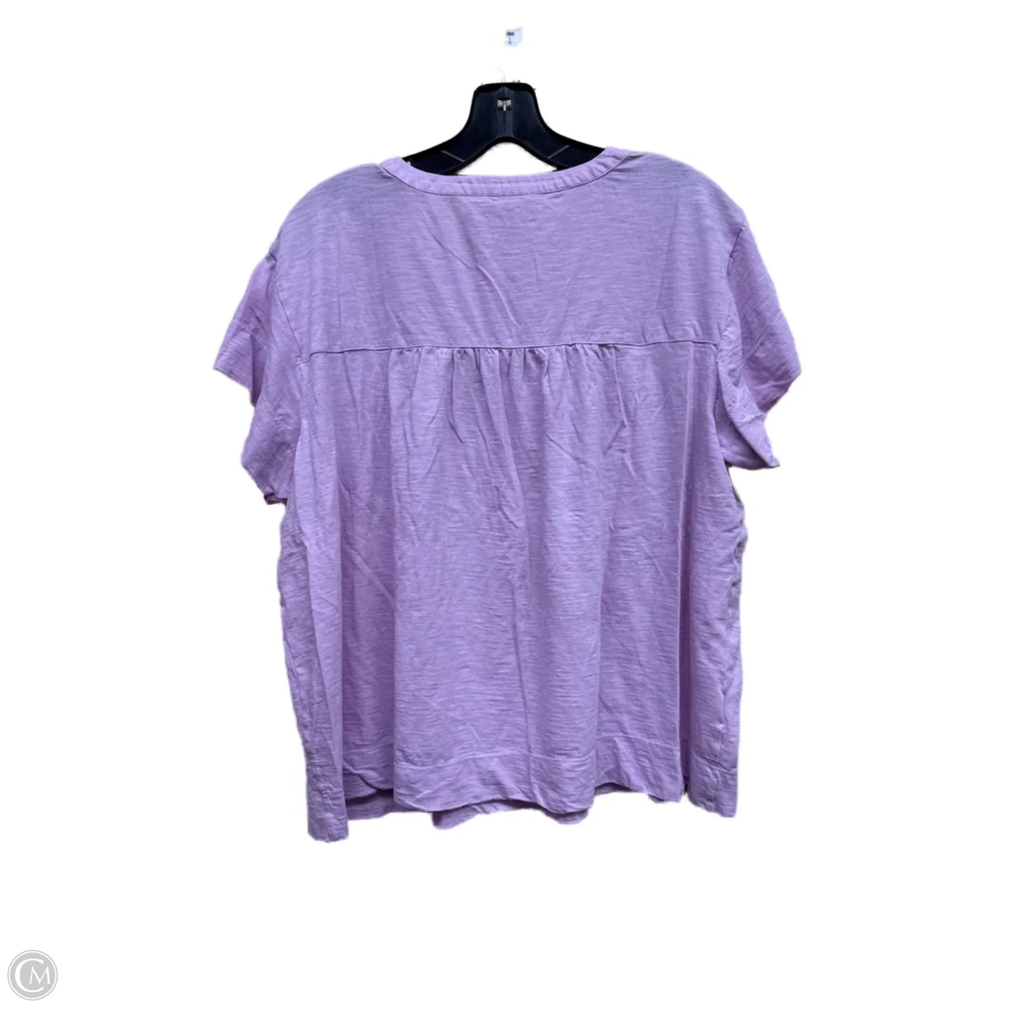 Top Short Sleeve By Loft In Purple, Size: L