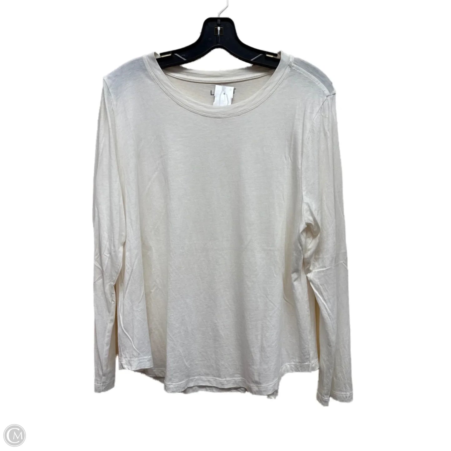 Top Long Sleeve By Loft In White, Size: Xl