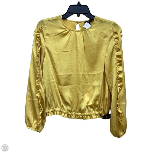 Top Long Sleeve By Ann Taylor In Yellow, Size: Xs