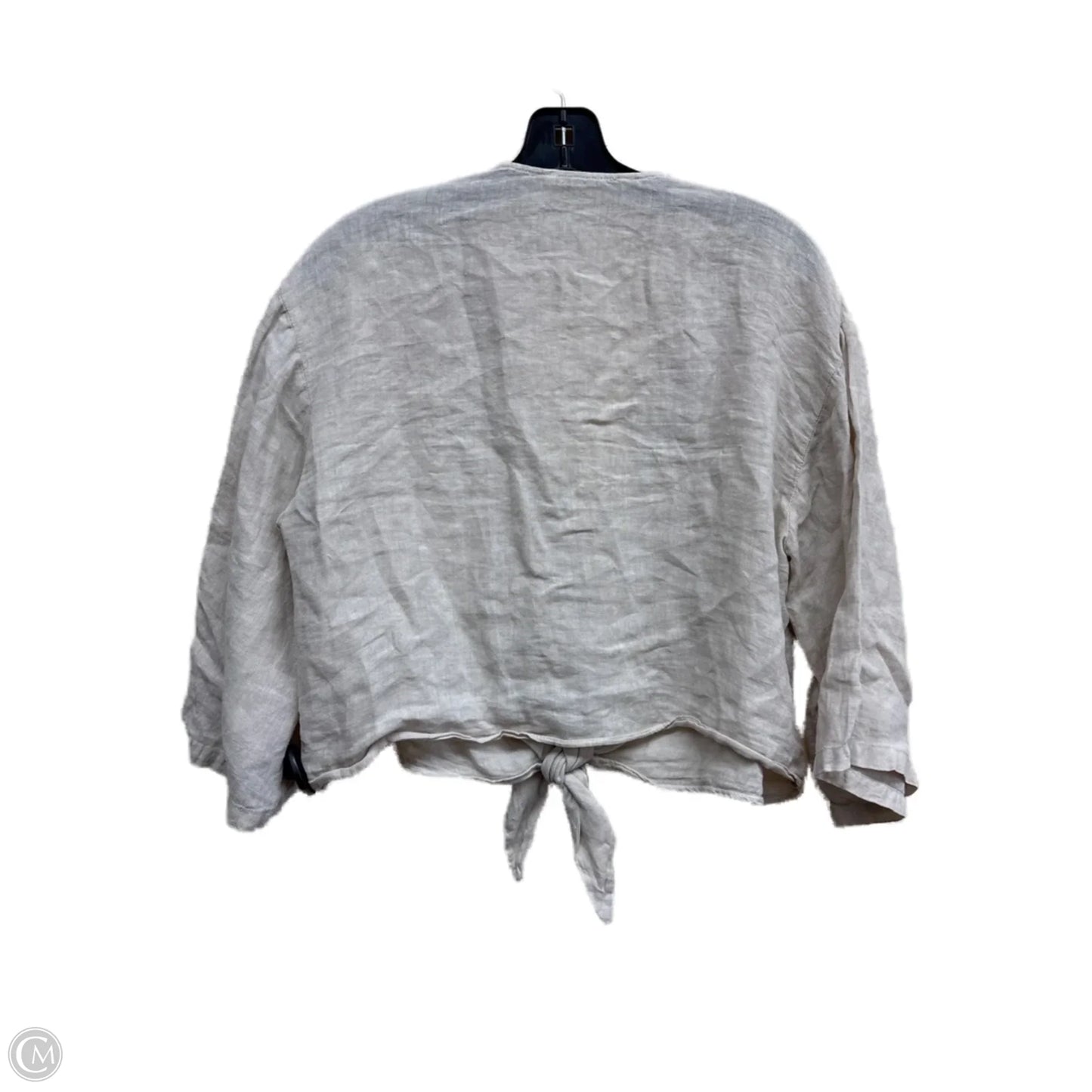 Top Long Sleeve By Zara In Tan, Size: S